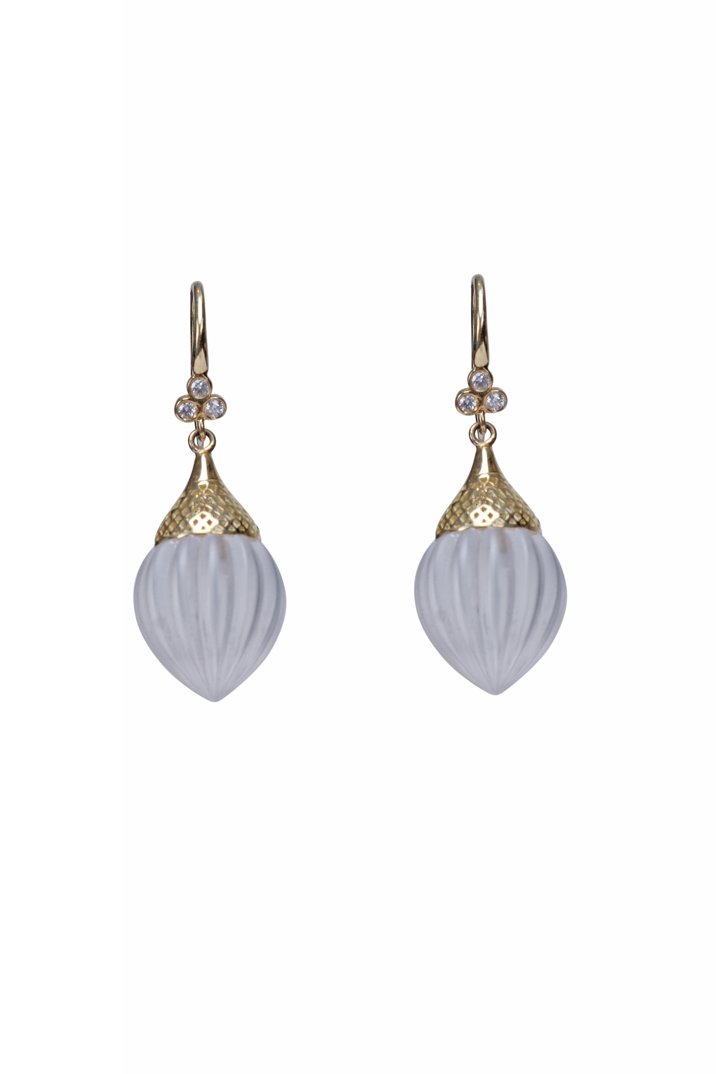 Ray Griffiths - Fluted Quartz Earrings