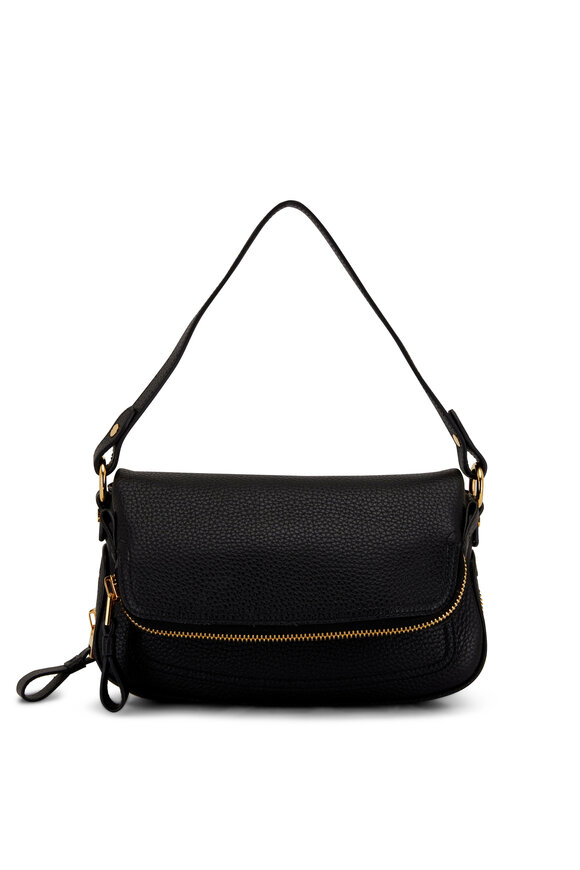 Tom Ford Jennifer Black Grain Leather Mini Shoulder Bag 