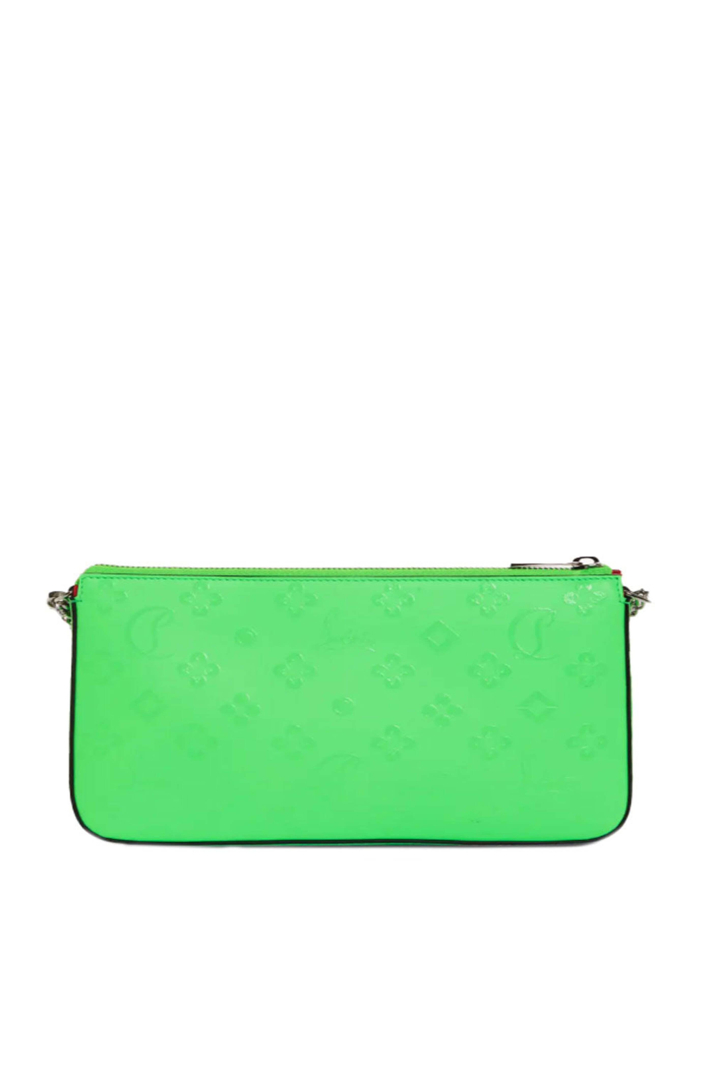 Christian Louboutin - Loubila Calf Leather Pouch in Fluo Green