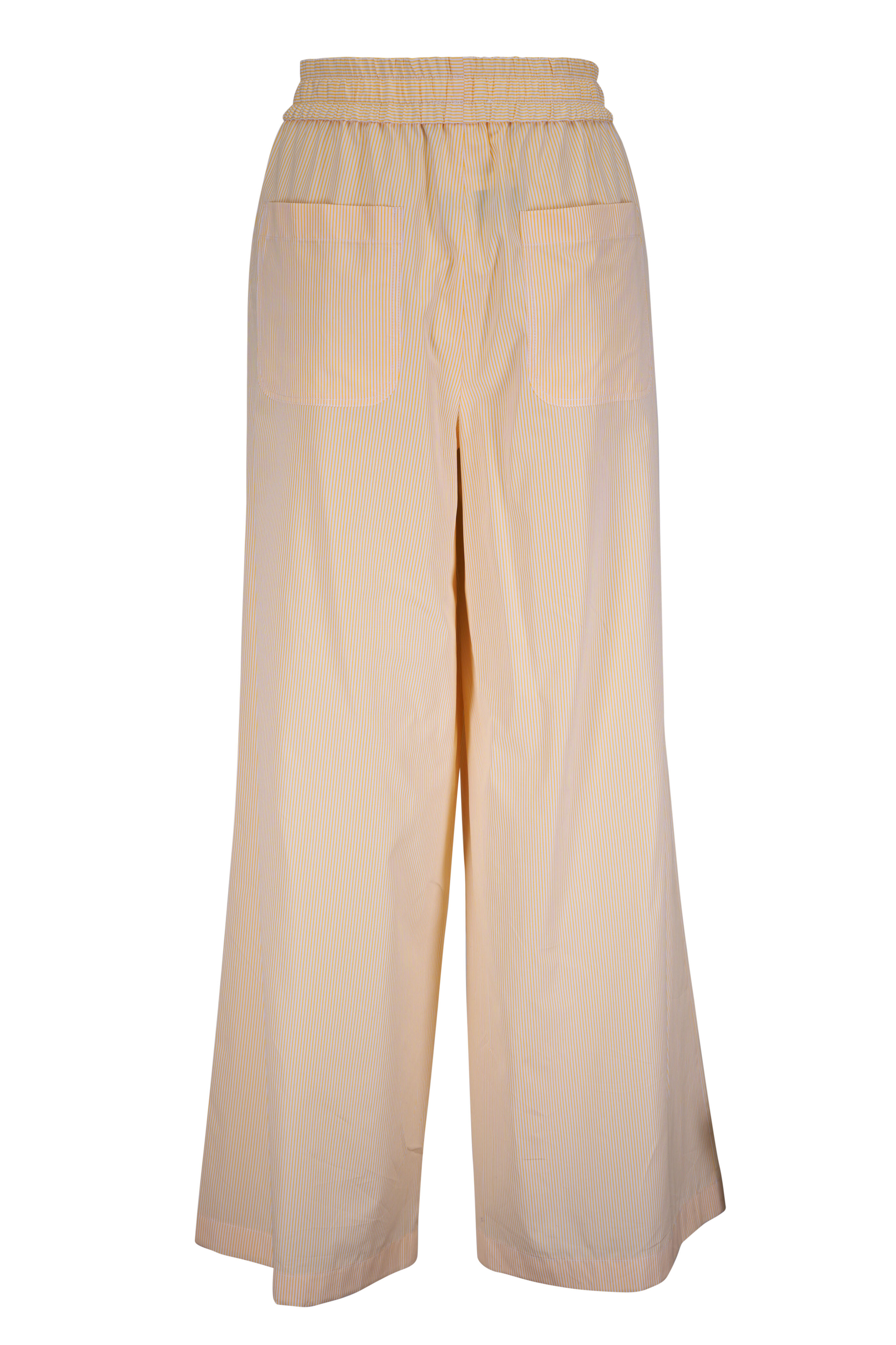 TWP - Main St Ivory & Yellow Cotton Drawstring Pant
