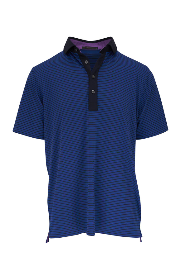 Greyson - Ohoopee Iona Blue Stretch Polo 