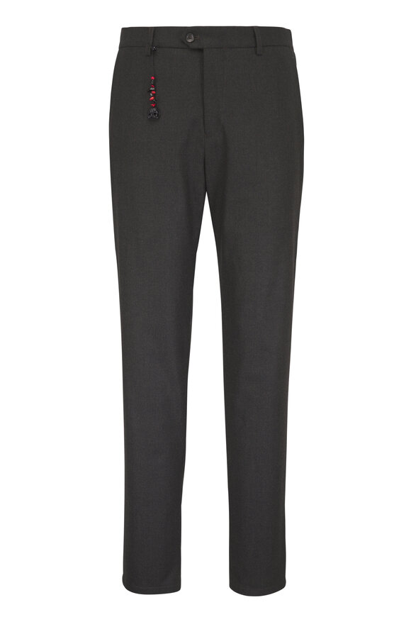 Marco Pescarolo Olive Cashmere Plaid Pant - view 1