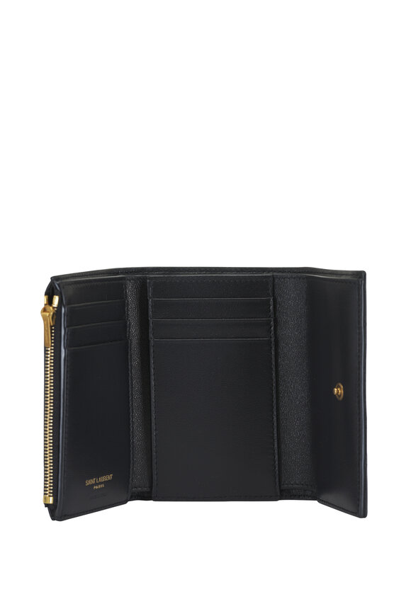 Saint Laurent - Black Quilted Leather Wallet