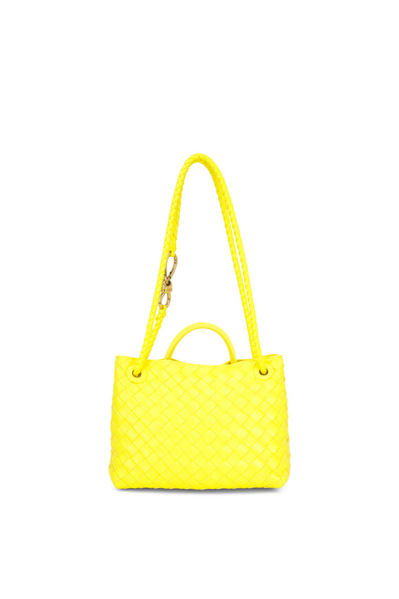 Bottega Veneta Small Andiamo Sulfur Intrecciato Leather Bag - view 10