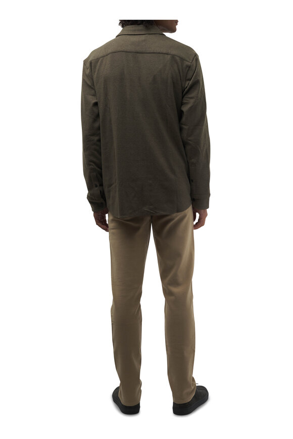 Faherty Brand - Legend™ Olive Melange Twill Sweater Shirt