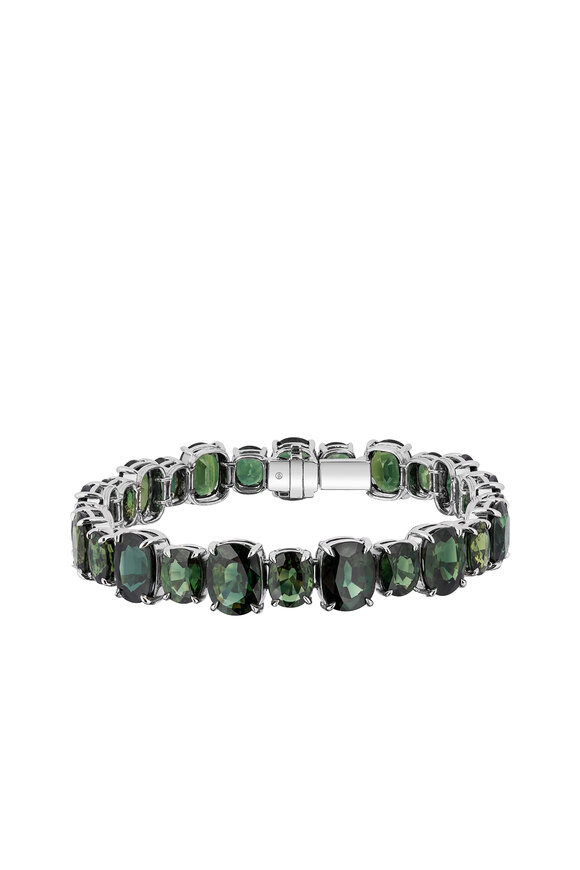 Bayco - Platinum Green Sapphire Bracelet