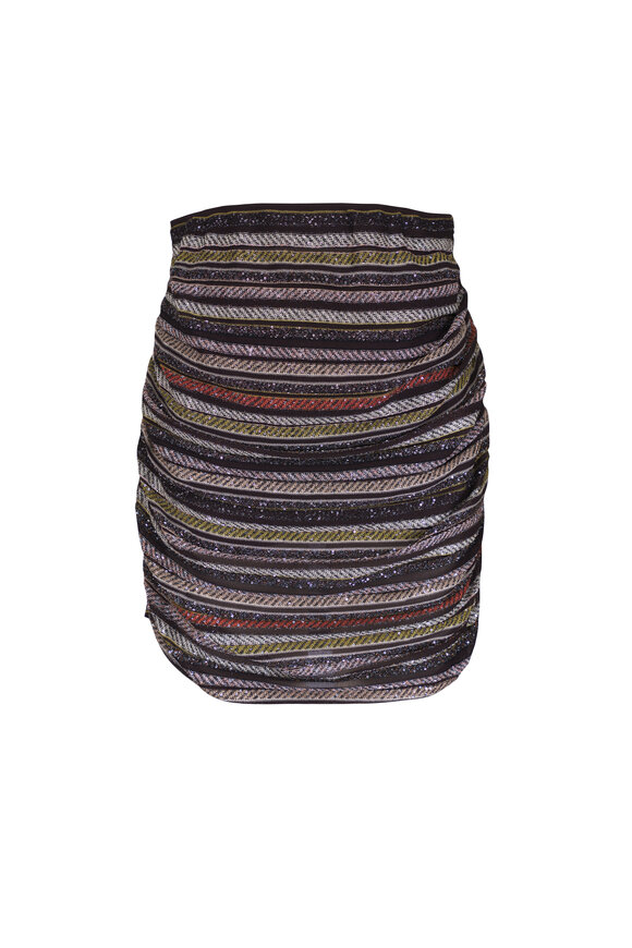 Brunello Cucinelli - Gray Wool A-Line Midi Skirt