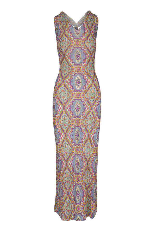 Etro Multicolor Multi-Wear Neckline Knit Dress 