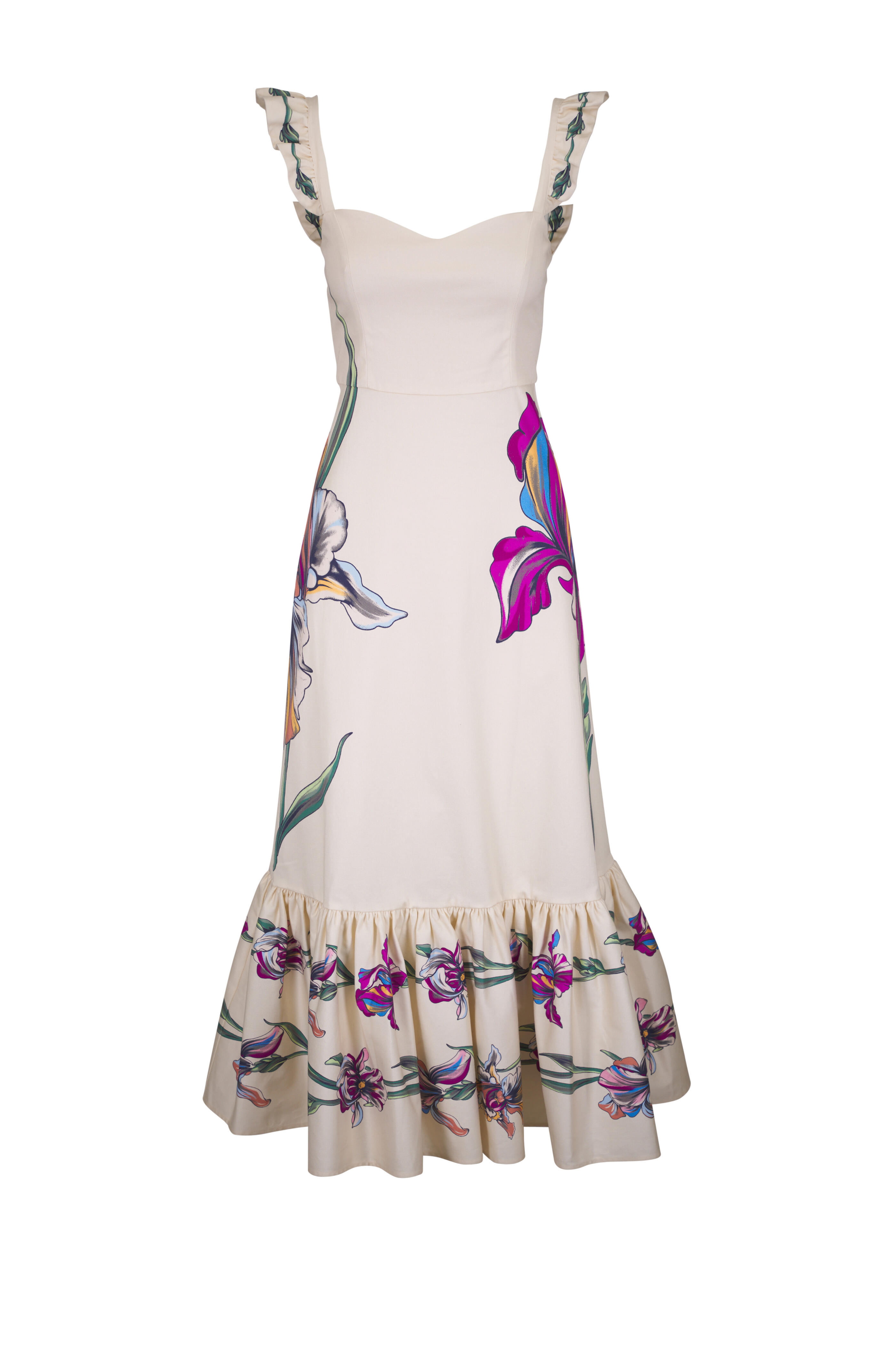 La DoubleJ - Gingerbread Iris Placee Ivory Cotton Stretch Dress
