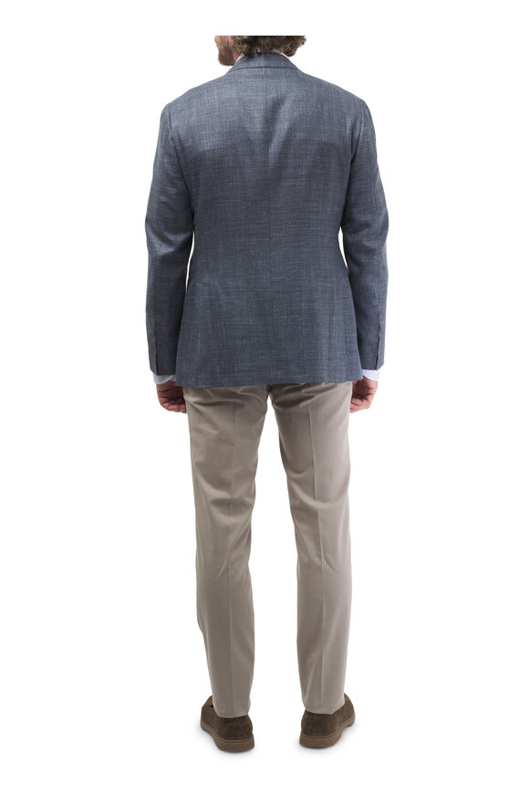 Canali - Kei Blue Wool, Silk & Linen Sportcoat