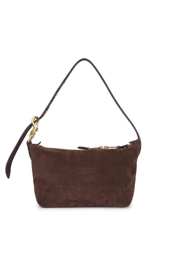 Miu Miu Spirit Brown Suede Shoulder Bag - view 1