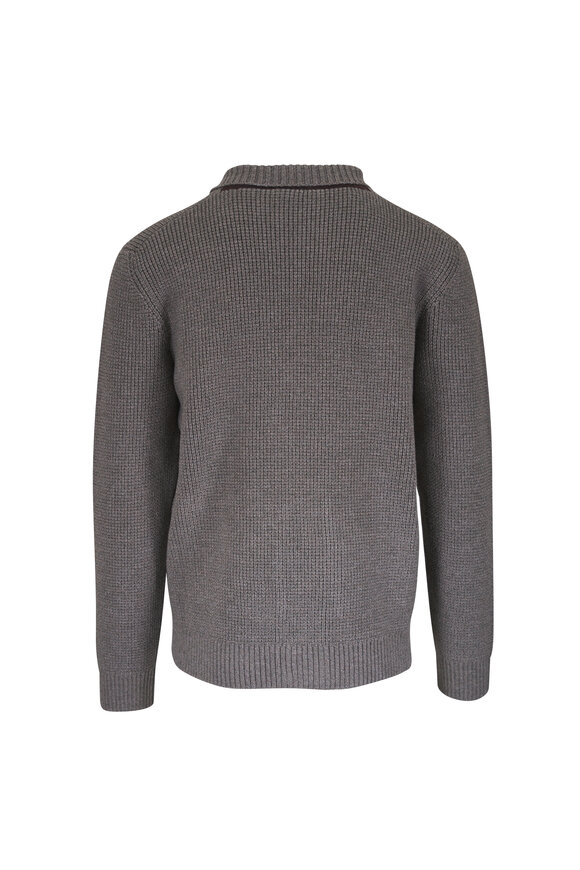 Maurizio Baldassari Rock Gray Virgin Wool Cardigan - view 6