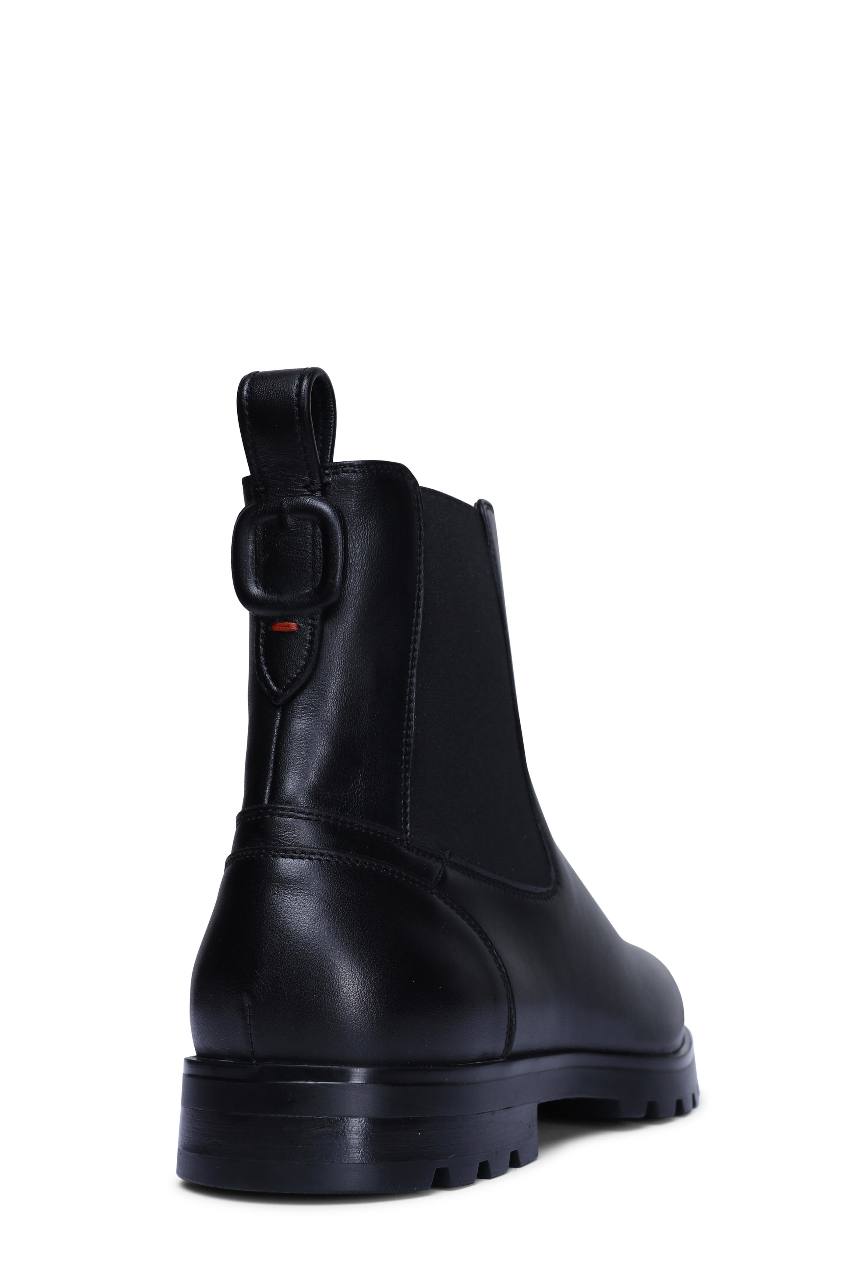 Santoni - Jean Black Leather Short Boot