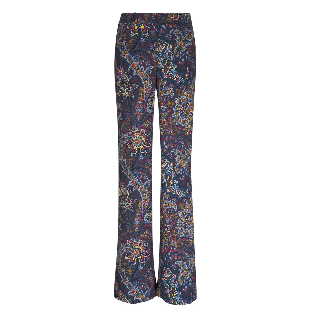 パンツ ETRO Chenille trousers with multicolor print Etro Chenille Trousers With Multicolor Print | italist