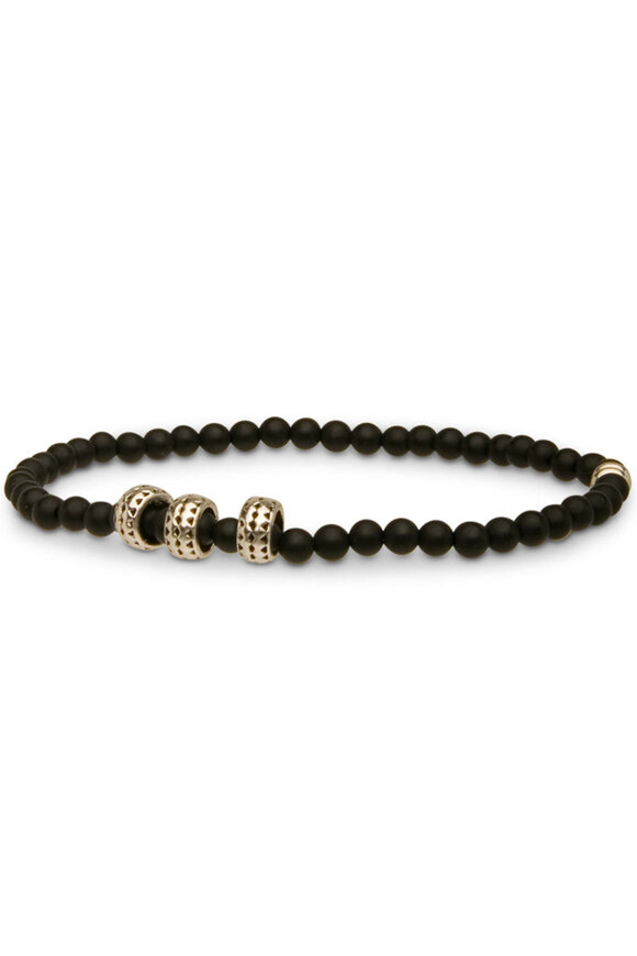Spivey  Matte Onyx Pewter Rings Bracelet