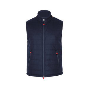 【送料&関税込】Kiton Silk Cashmere Vest Kiton - Navy Blue Cashmere Vest | Mitchell Stores