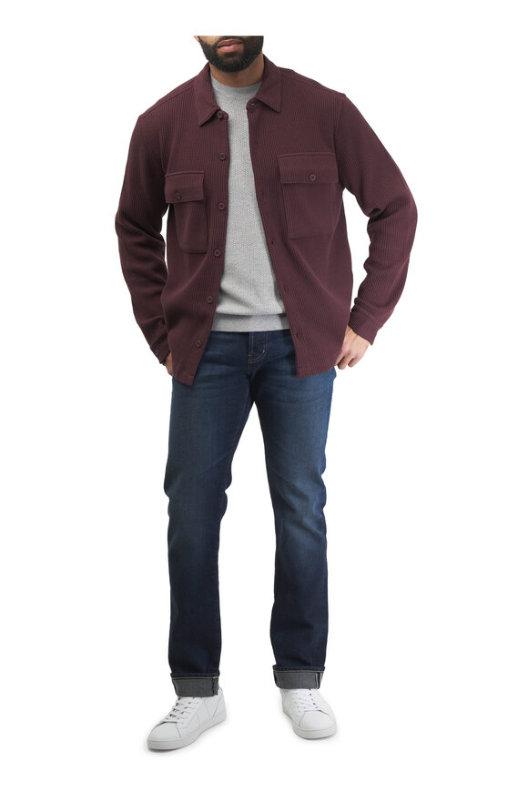 Vince - Burgundy Waffle Knit Shacket