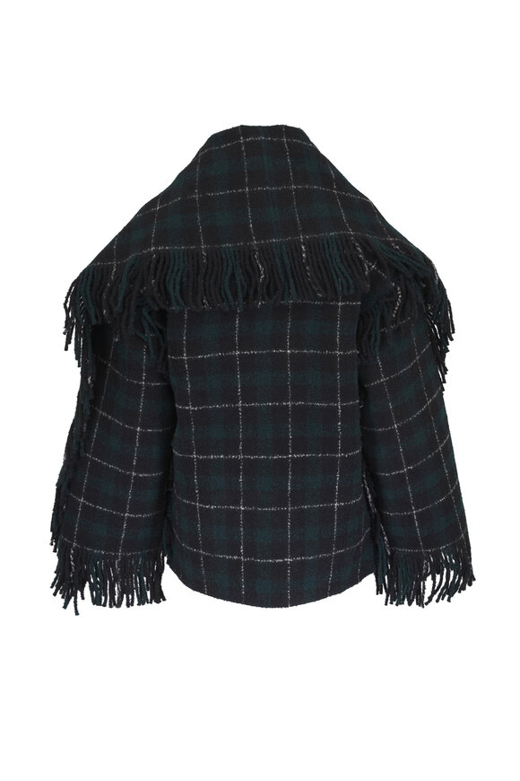 Totême Pine & Black Fringe Scarf Jacket - view 2