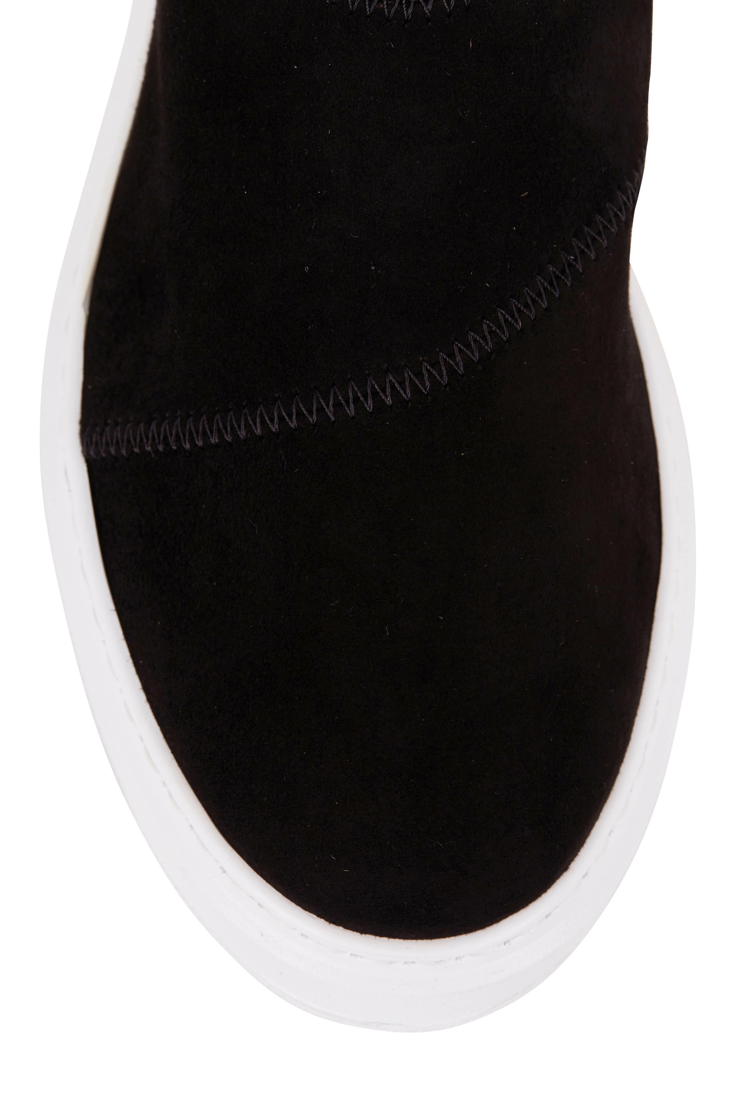 Aquatalia - Black Stretch Suede Sneaker