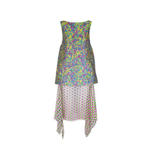Dries Van Noten - Dabel Lemon Multi Floral Jacquard Lam Dress