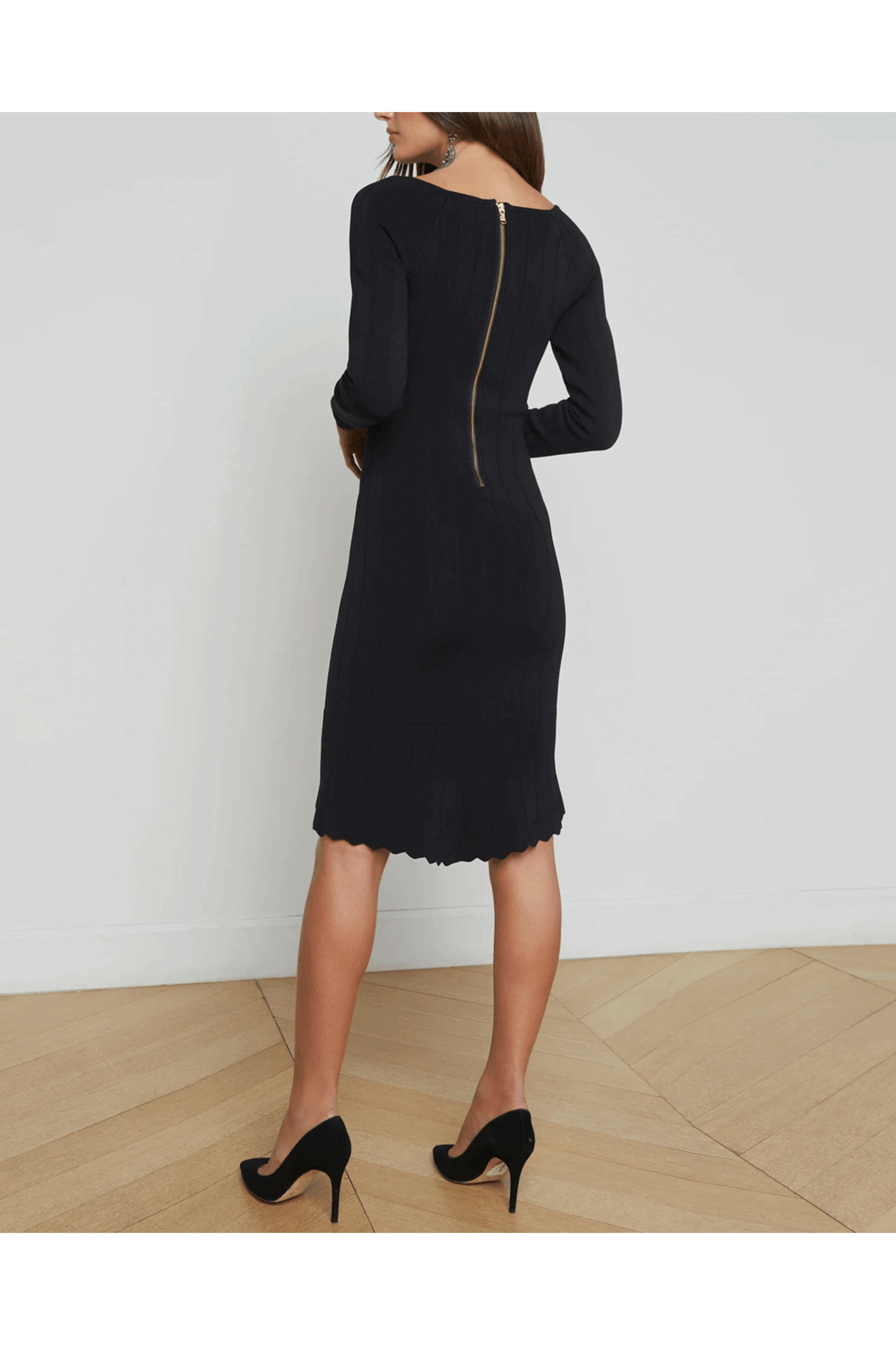 felizia long sleeve knit dress l'agence NWT L'AGENCE [ Large ] Felicia Off Shoulder Long Sleeve Sweater Dress #S447