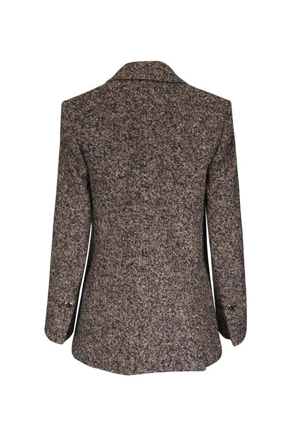 Veronica Beard Maci Black Mélange Tweed Dickey Jacket - view 2