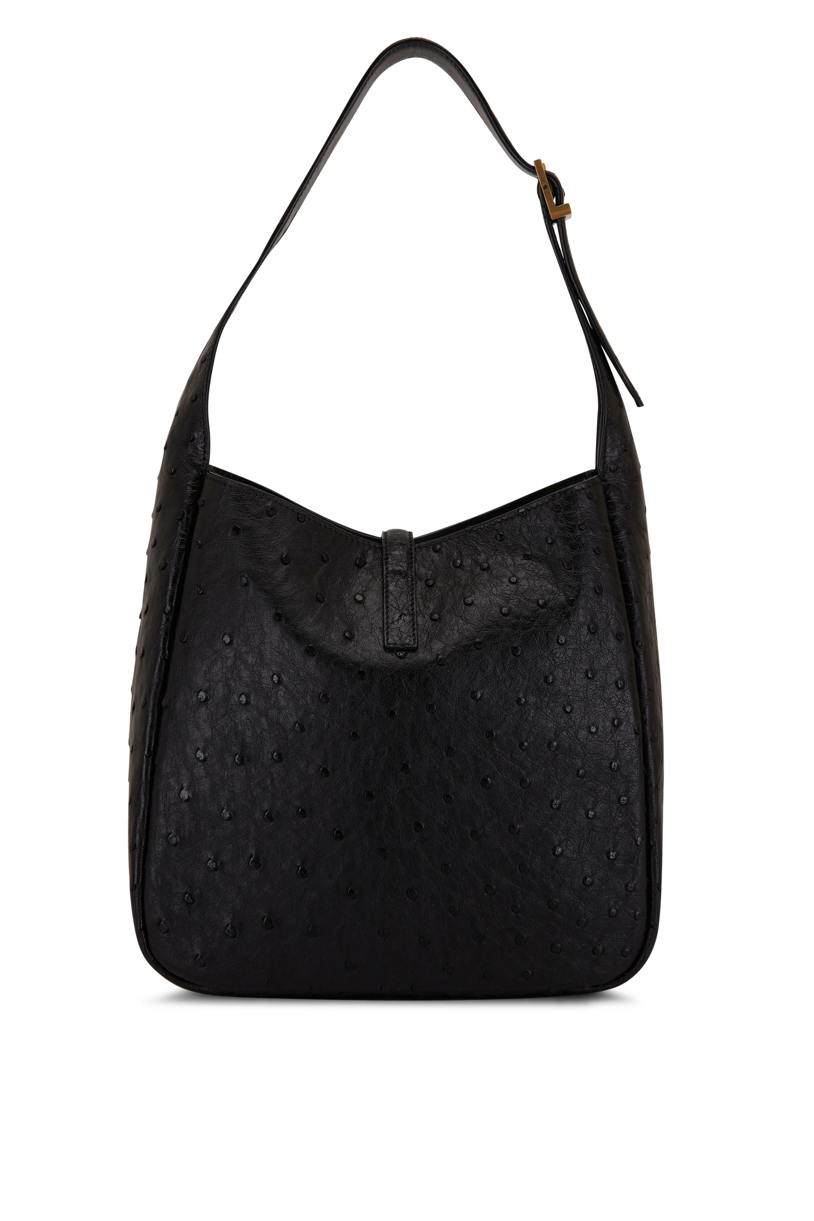 Saint Laurent Women's Black Monogram Hobo Shoulder Bag | by Mitchell Stores