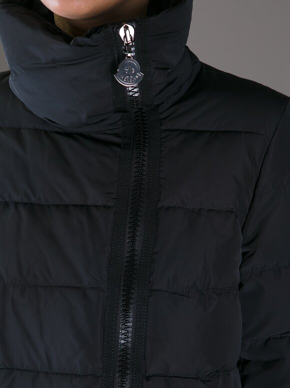 Moncler - Black Asymmetric Zip Puffer Jacket | Mitchell Stores