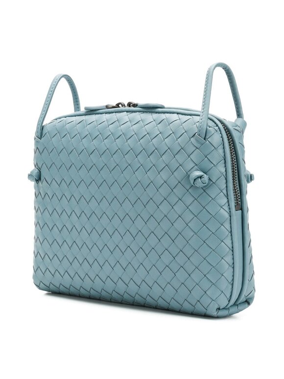 Bottega Veneta - Pillow Soft Blue Intrecciato Small Crossbody