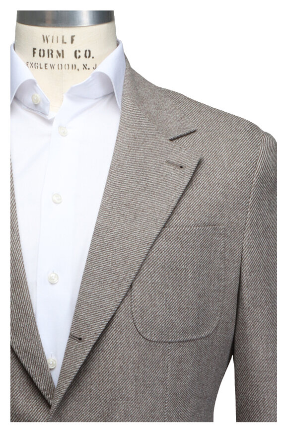 Brunello Cucinelli - Black Plaid Cotton & Linen Sportcoat