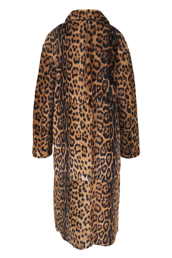 Nili Lotan Davelle Leopard Print Shearling Coat - view 2