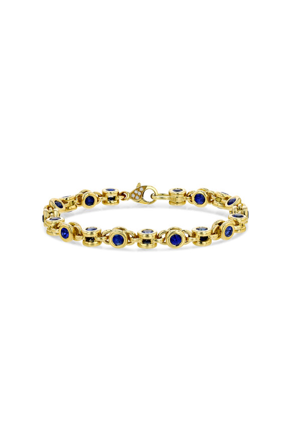 Aaron Henry Blue Sapphire & Diamond Celebration Bracelet - view 1