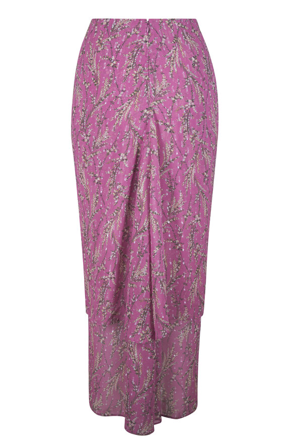 Veronica Beard Sira Orchid Floral Midi Skirt - view 5
