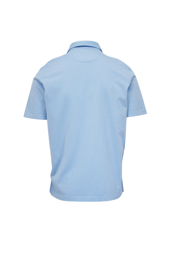Fedeli Light Blue Jersey Polo - view 2