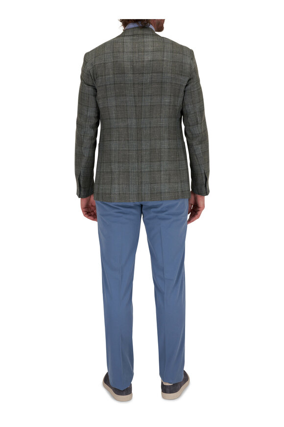 Atelier Munro - Green Tonal Plaid Wool-Blend Sport Coat 