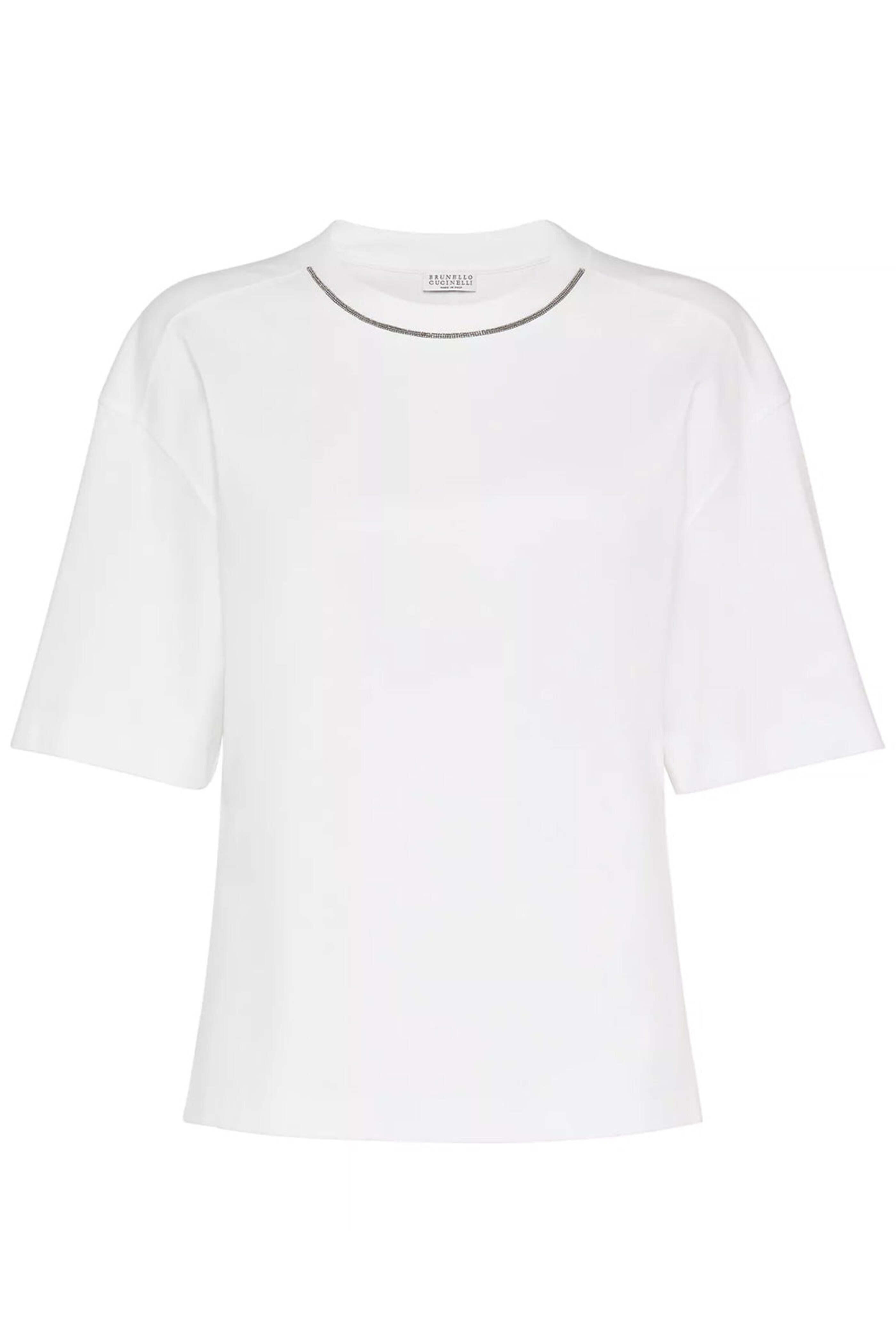 Brunello Cucinelli - White Monili Crewneck T-Shirt