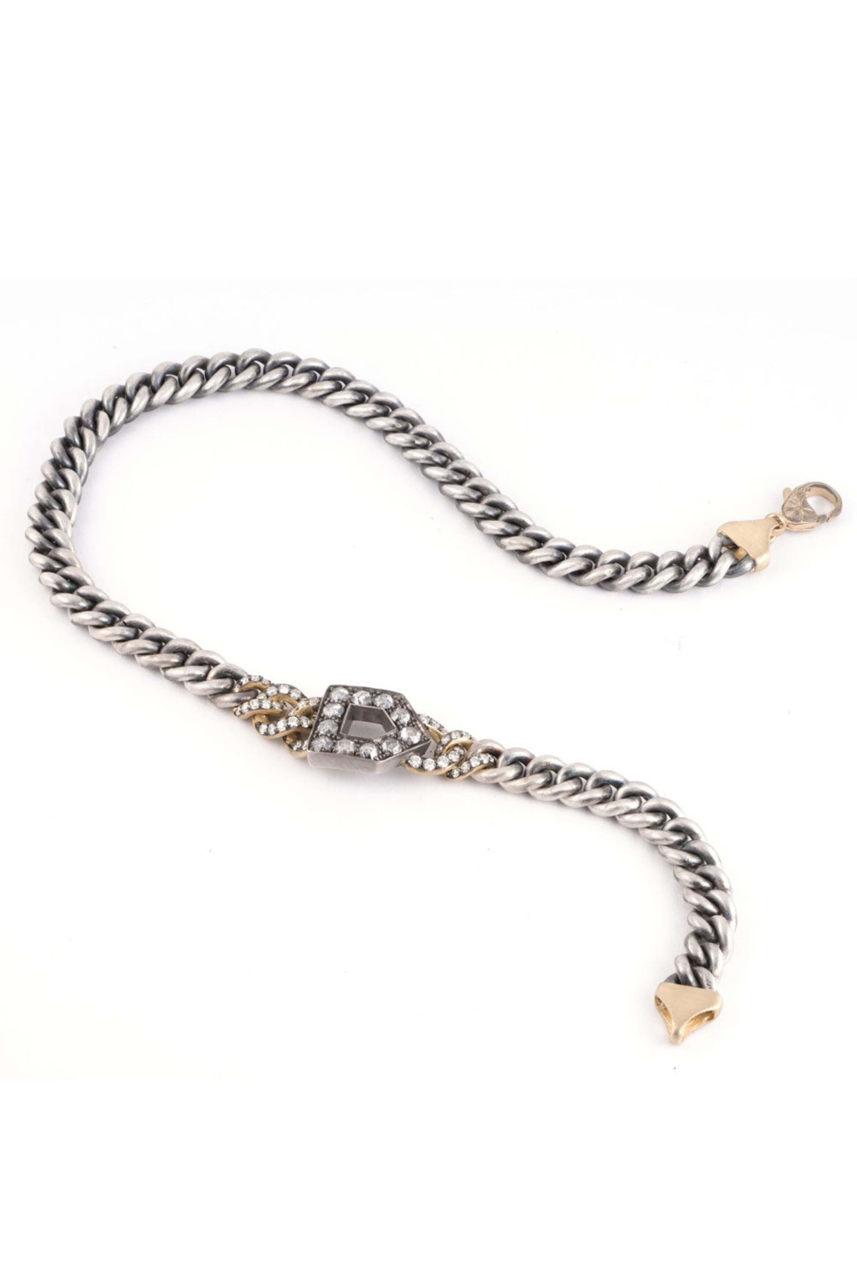 Sylva & Cie - Double Wrap Diamond Buckle Bracelet