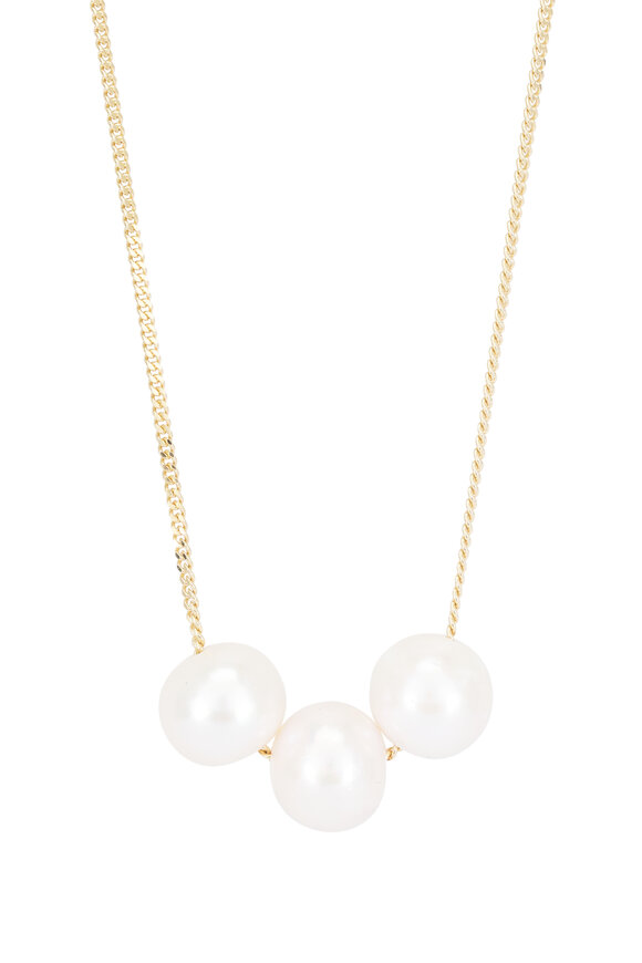 Cristina V. Triple Floating Freshwater Pearl Necklace - view 2