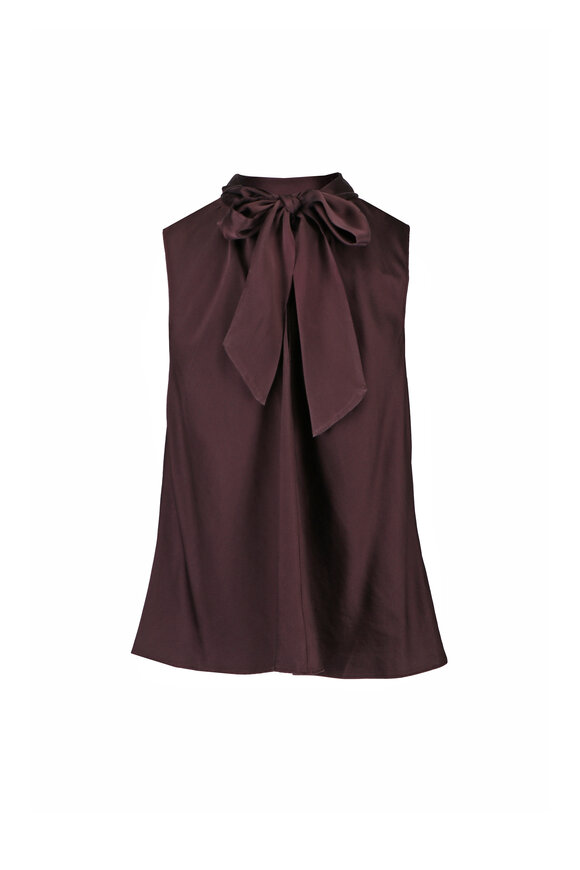 Forte Forte Sash Fondant Silk Satin Front Tie Top - view 1