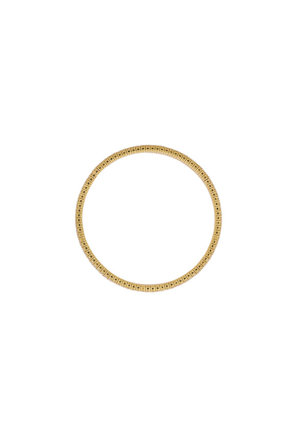 ZYDO 18k Yellow Gold Flat Diamond Stretch Bracelet - view 4
