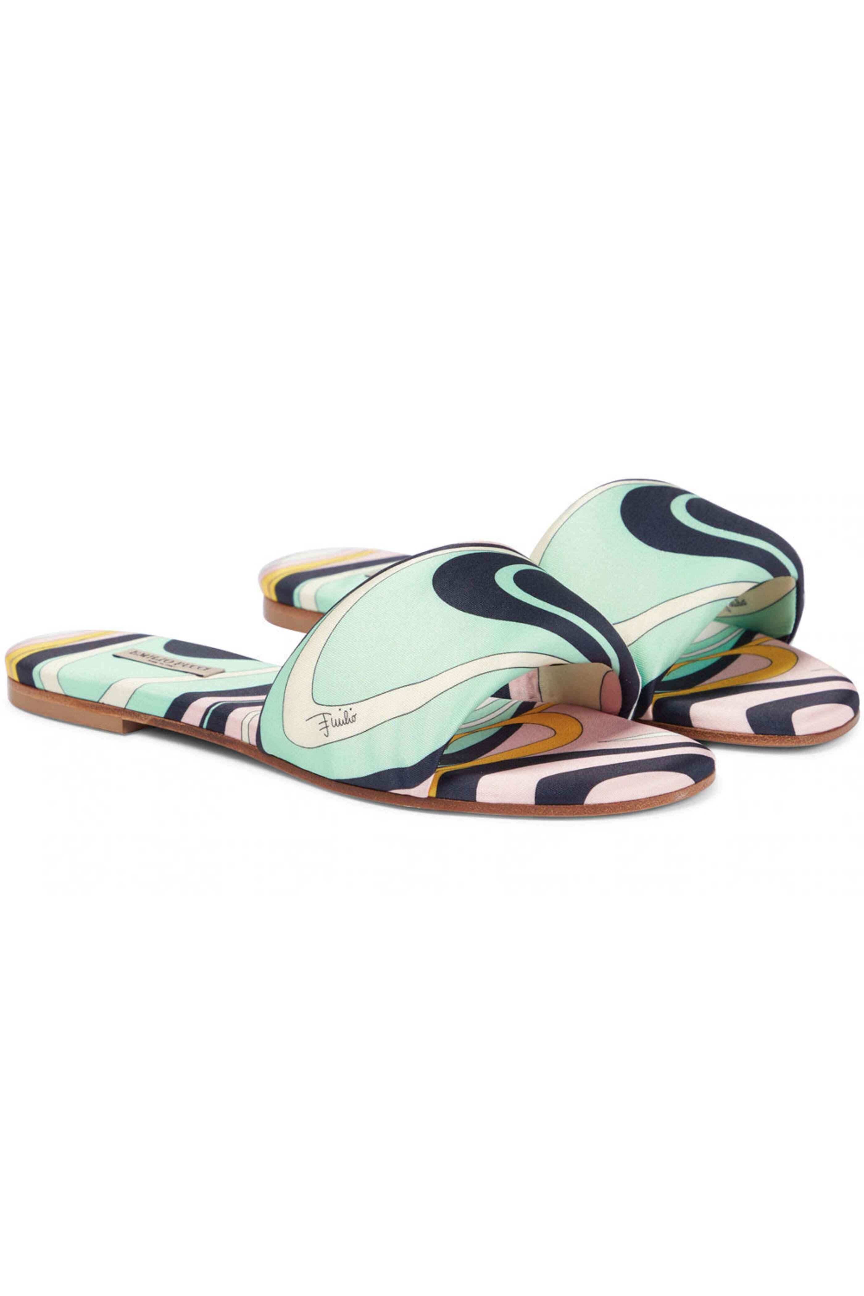 Pucci - Slide Sandal in Navy Rossa