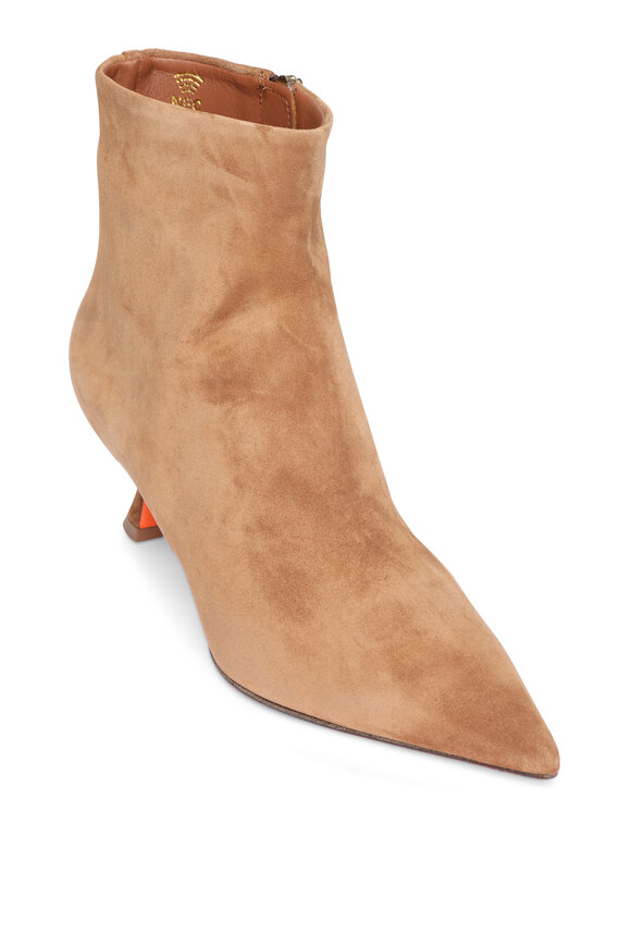 Santoni Giulie Brown Suede Boot, 40mm - view 1