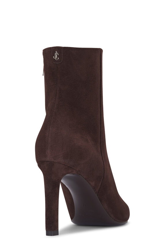 Jimmy Choo Frankie AB Chocolate Suede Ankle Boot, 85mm - view 5