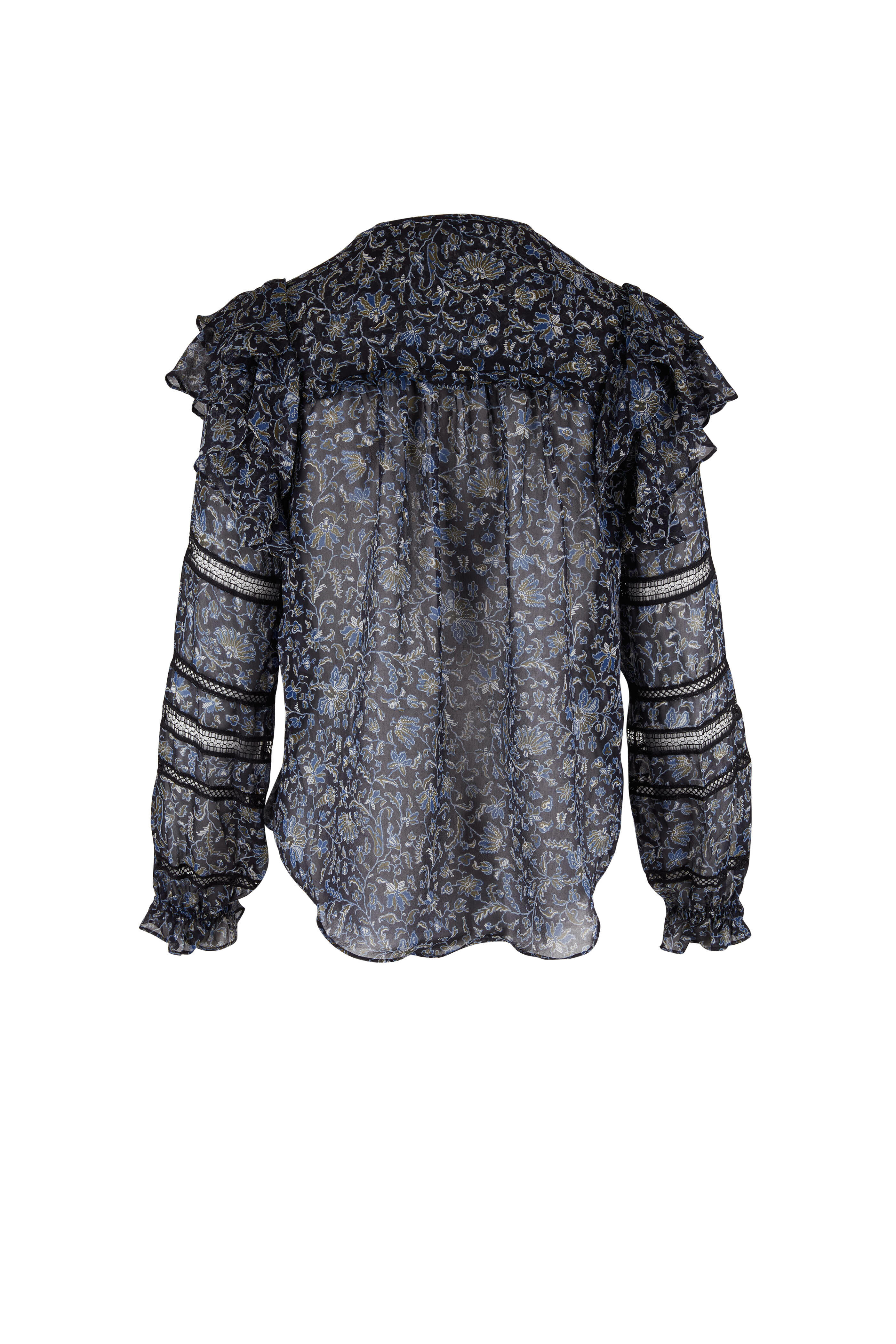 Veronica Beard - Penny Black Multi Silk Top