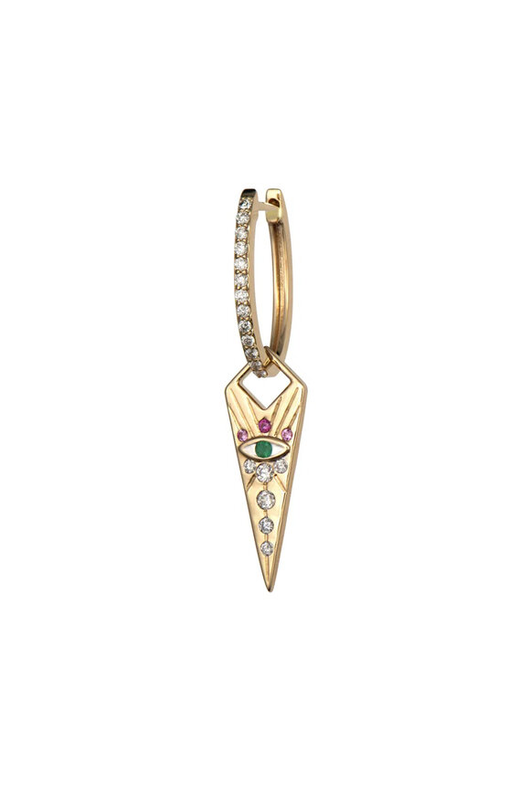 Three Stories Single Double Sided Evil Eye Charm