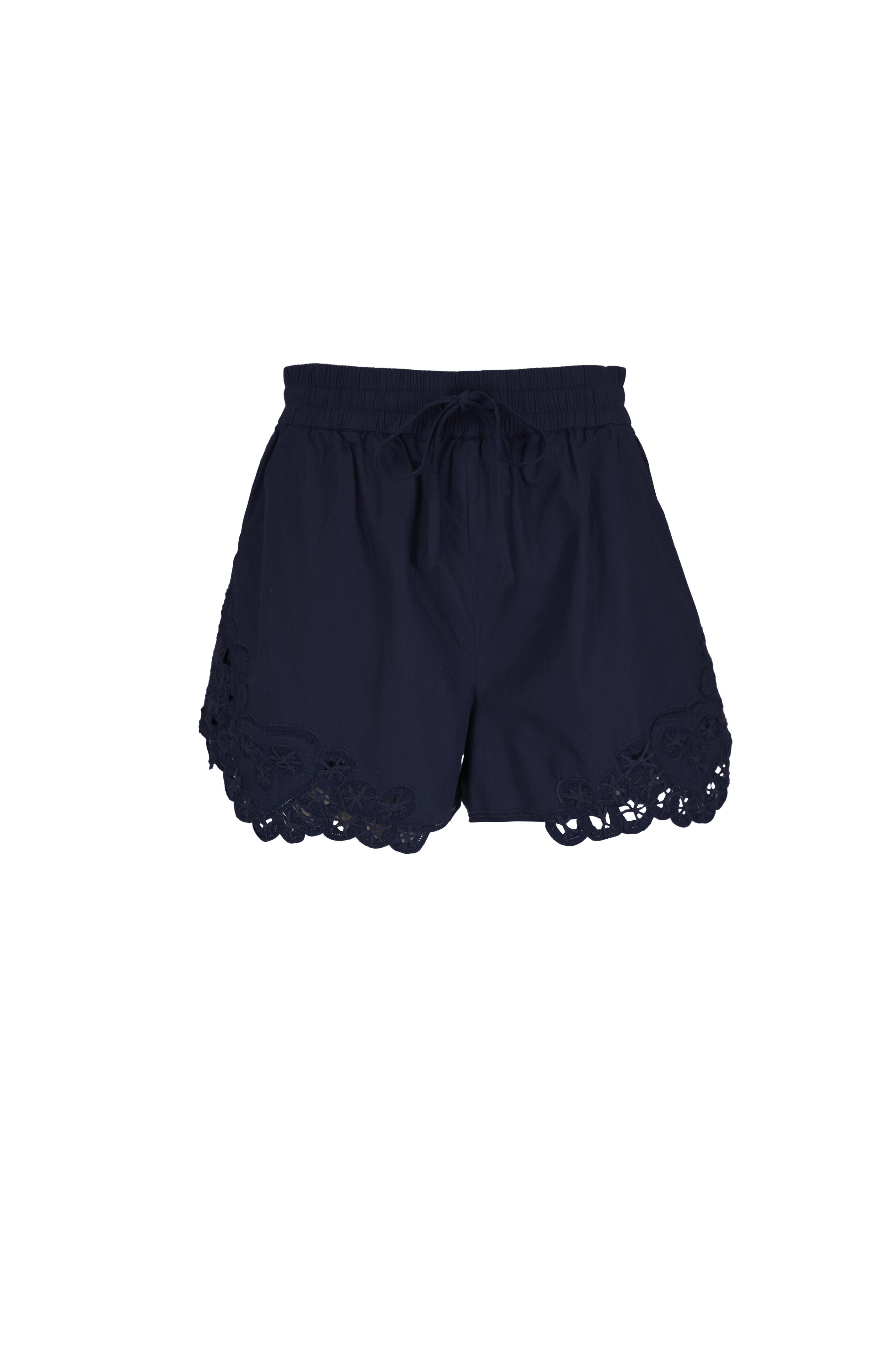 Veronica Beard - Vilvaldi Navy Blue Embroidered Shorts - view 1