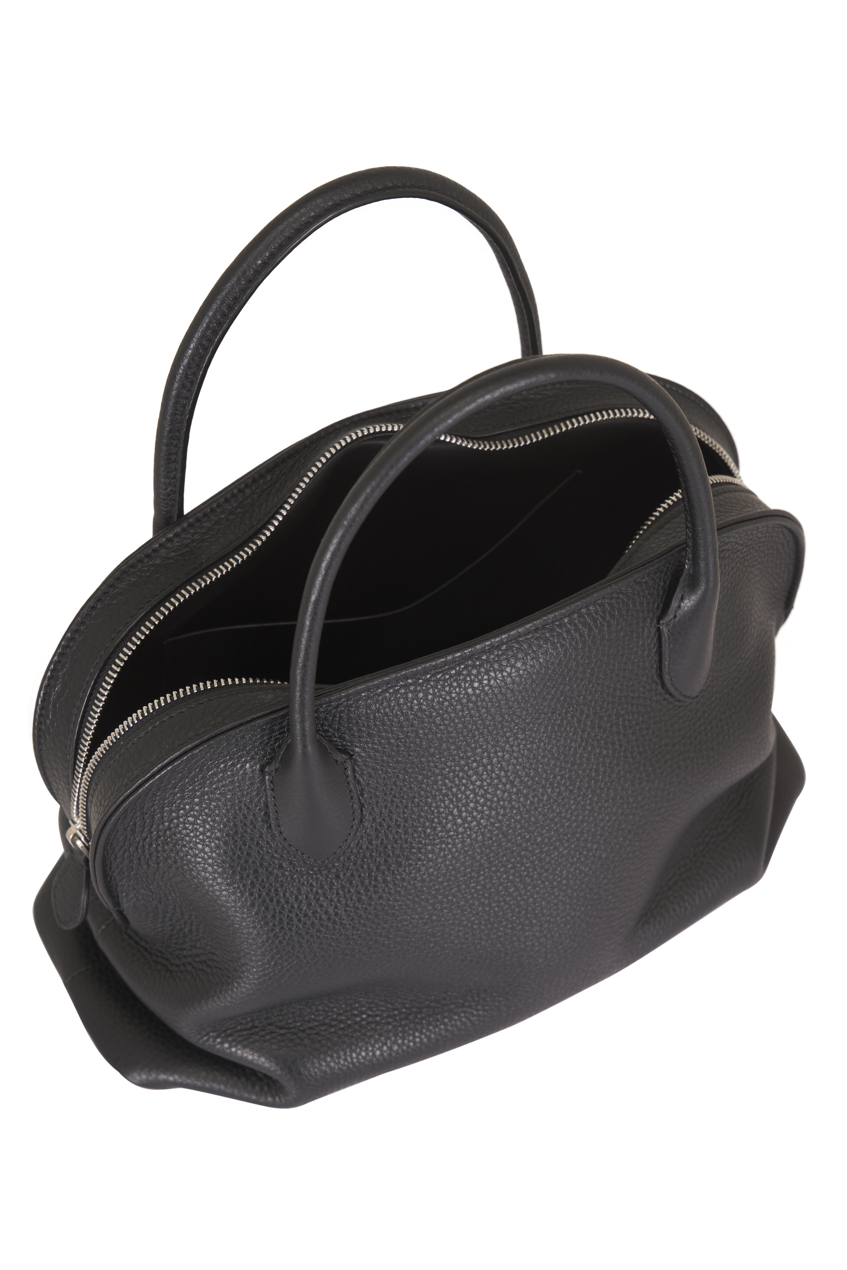 The Row - Nano Agnes 12 Black Grain Leather Shoulder Bag - view 4