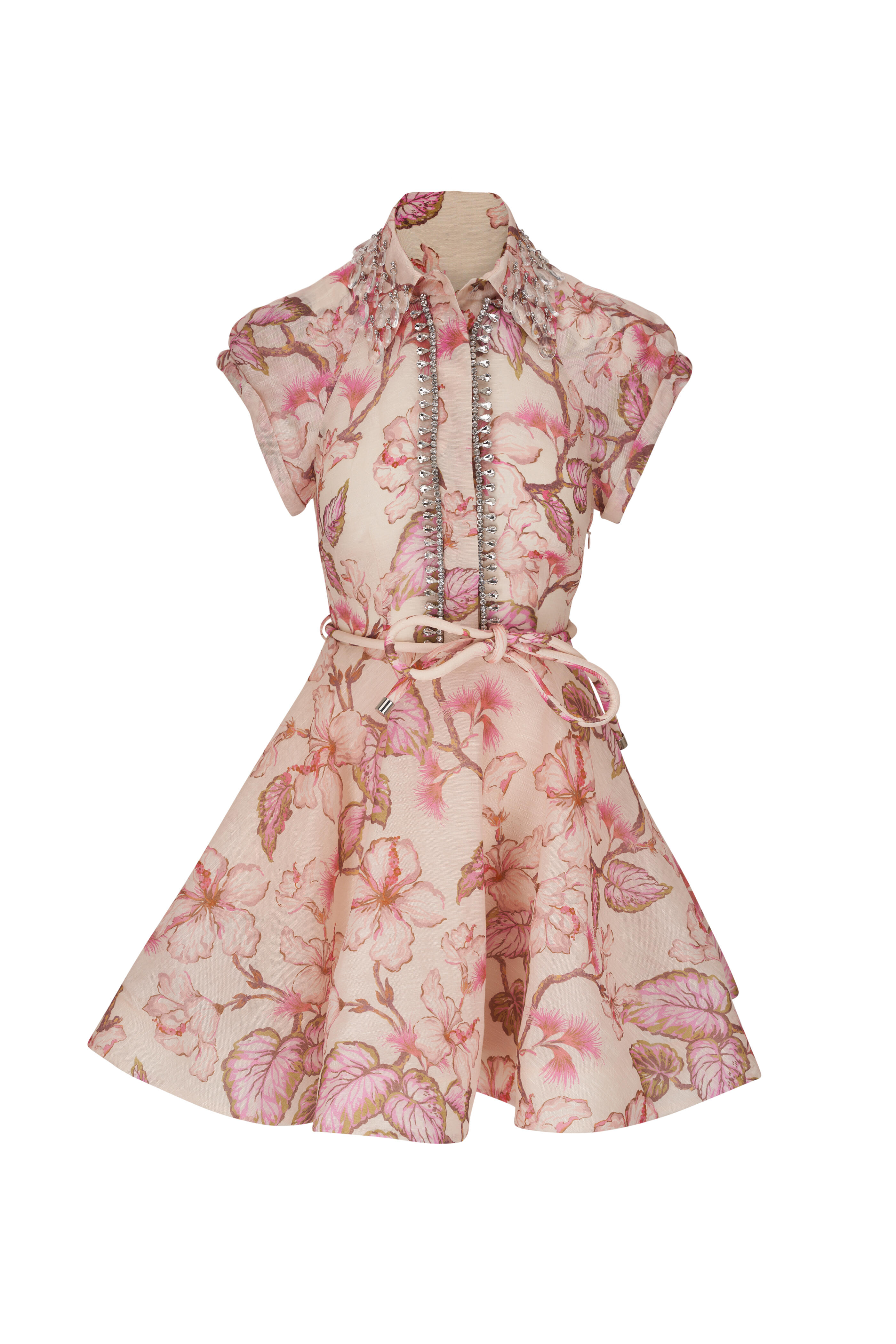 Zimmermann - Matchmaker Coral Hibiscus Flip Mini Dress