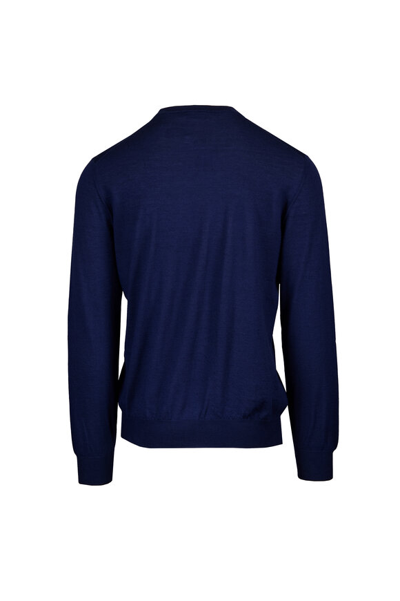 Cesare Attolini Dark Blue Crewneck Sweater - view 2