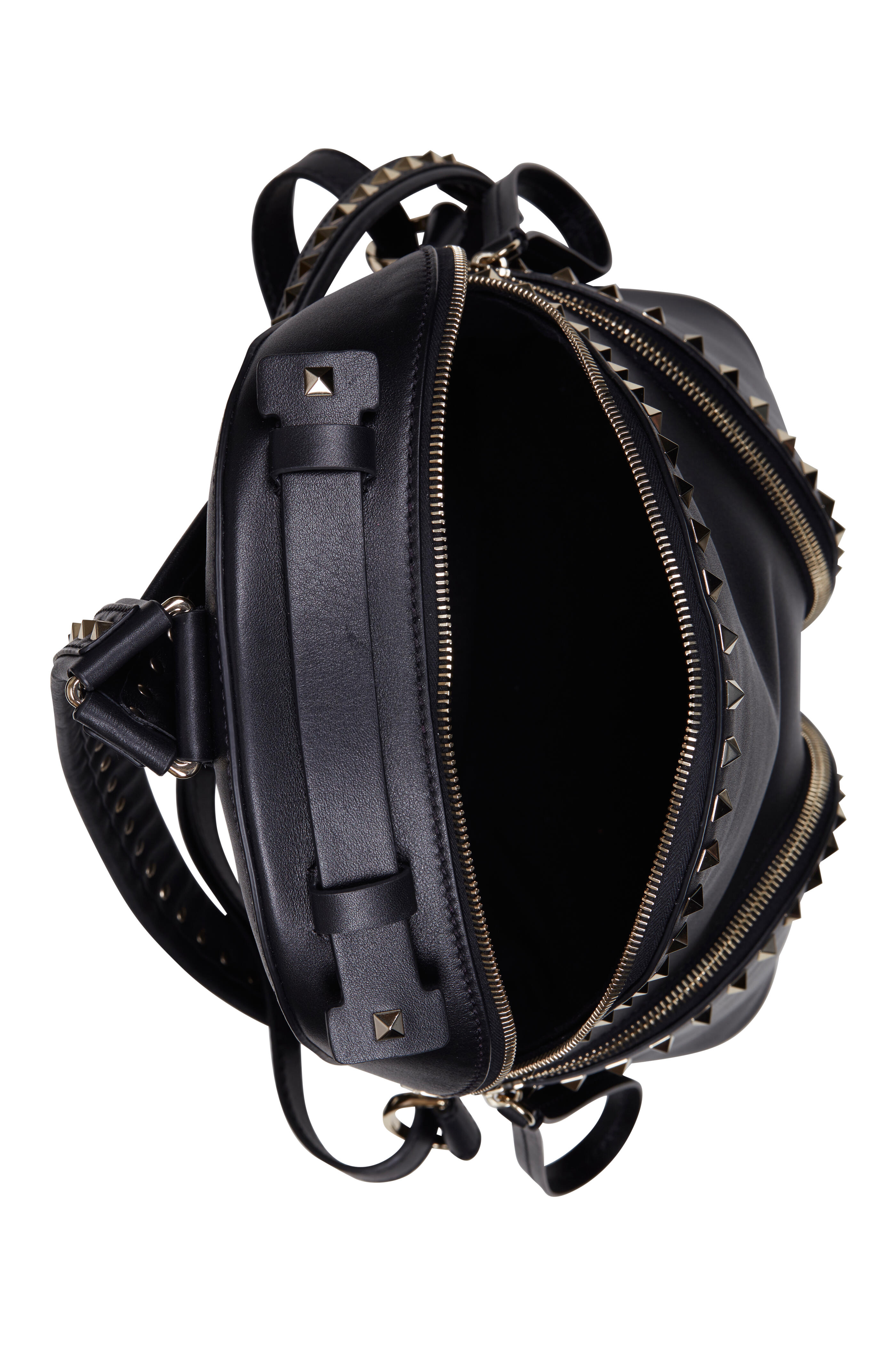 Valentino Black Leather Rockstud Backpack Valentino